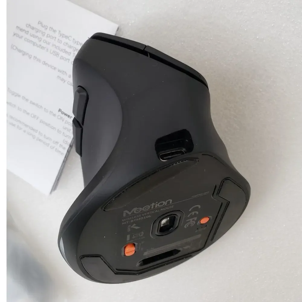 Meetion BTM010L Left-Handed Ergonomic Vertical Wireless Bluetooth Mouse